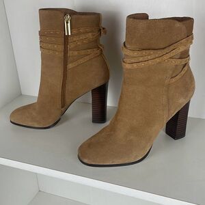 Saks Fifth Avenue Tan Suede Ankle Boots